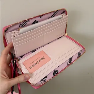 Juicy Couture Pink Crown Logo Wallet Y2K Zip Clutch NWT thumbnail 4