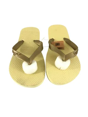 Clppli Womens Flip Flop Sandals Slides Gold Yellow Size 7/8 thumbnail 2
