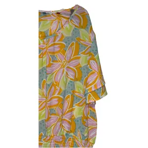 Michelle McDowell‎ Women's Dress Colorful Floral Print Midi Smocked Waist XXL thumbnail 2