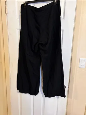 H&M Black Wide-Leg Men's Dress Pants thumbnail 4