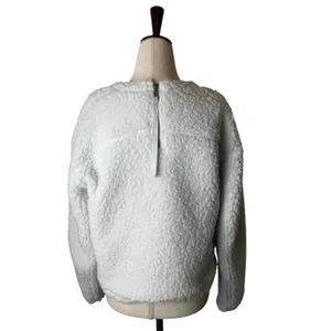 Lululemon Wool Whenever Crew Women 4 Gray‎ Vapor Sherpa Fleece Pullover Gorpcore thumbnail 4