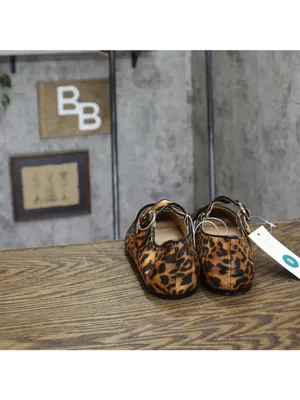 A New Day Crisscross Strap Round-Toe Velvet Flats Leopard Brown Multi 9M thumbnail 4