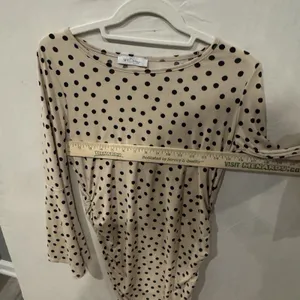 My Bump Maternity Dress, Polka Dot Bell Sleeves Body Con Dress,taupe And Black L thumbnail 7