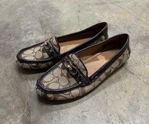 Coach Fortunata Signature C Jacquard tan monogram Loafers thumbnail 1