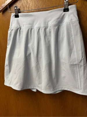 Lululemon Pace Rival Skirt Skort Midrise Pull On Extra Long Powder Blue 2 W8AAFS thumbnail 9