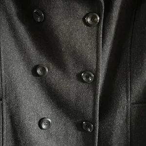 New York & Co Fall Gray Wool Blend Pea Coat Jacket Sz 6 Dark Academia Preppy thumbnail 4