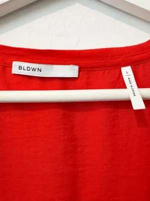 Bldwn‎ Alma Top Size Large Red Blood Moon Scoop Neck Tank Quiet Luxury Capsule thumbnail 4