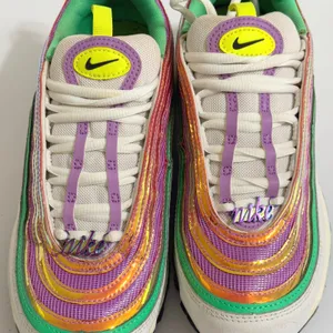 Nike Air Max 97 White Electro Green Fuchsia‎ Glow Sneakers Womens 7 Multicolor thumbnail 7