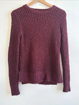 Abercrombie & Fitch Women's Crewneck Sweater - Plum thumbnail 1