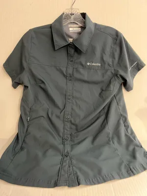 Columbia Omni Shade Ladies Gray Short Sleeve Shirt thumbnail 1