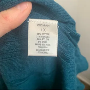 Dressbarn Blue Ribbed Sweaterdress Women's 1X thumbnail 8