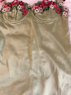 Green Princess Polly Mini Dress with Floral Details thumbnail 6