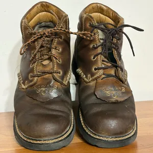 Ariat Barn Yard Brown Leather Lace Up Work Boots Kiltie 10001256 Womens 8B thumbnail 4