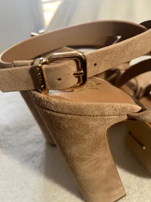 Gianni Bini Beige Suede Strappy Platform Sandal thumbnail 10