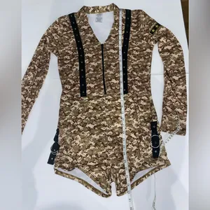 Spirit Halloween Woman’s Army Miltary Romper Costume Size M thumbnail 6