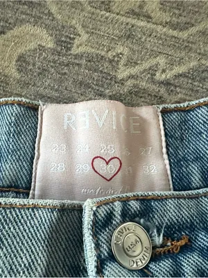 REVICE Light Blue Denim Jeans with patches thumbnail 3