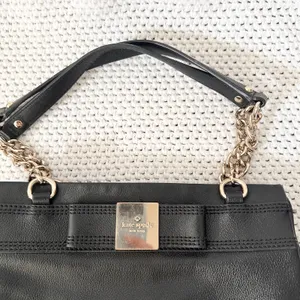 Kate Spade Black Leather Primrose Hill Zip Bow Darcy Leather Chain Shoulder Bag thumbnail 3