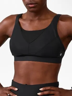 Athleta Black Supportive Sports Bra with Wide Straps thumbnail 1