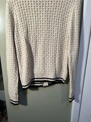 Heartloom Womens Sz Large Posey Cardi Cardigan Sweater Beige Black Marble Button thumbnail 12