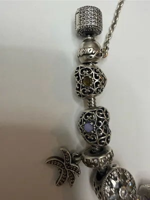 Authentic Pandora Sterling Silver Bracelet with Charm thumbnail 13