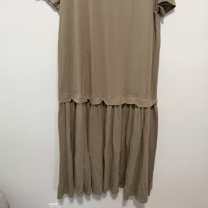 Free People Free-Est Herron Drop-Waist Oversized Maxi Dress in Tan Size XS thumbnail 3