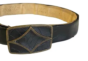 Oscar de la Renta Vintage 80’s Genuine Leather Belt Black Size Small Well loved thumbnail 3