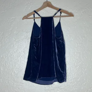 Lilly Pulitzer Women's‎ Silk Blend Dusk Velvet Top True Navy Racerback Top Small thumbnail 3