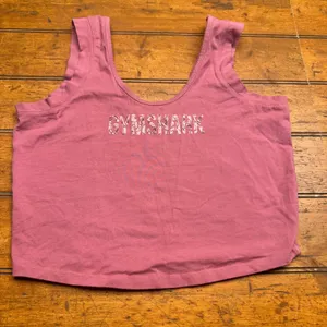 Gymshark Cropped Tank Top‎ Dusty Rose Pink Floral Logo Women's XL thumbnail 1