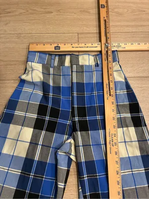 Free People Women’s Jules Plaid Wide Leg Pant Blue Size 4 thumbnail 4