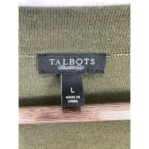 Talbots Short Sleeve Green Sequin‎ Cardigan Lightweight Sweater Womens Large thumbnail 2