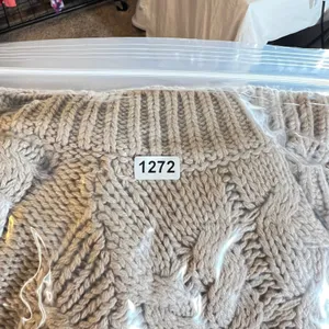1272 | Aerie Cable Knit Chunky Pullover Cottagecore‎ Boho Sweater Tan Womens XS thumbnail 9