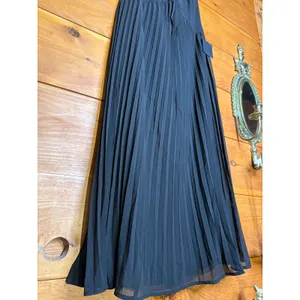 NWT Lulus Celebratory Aesthetic Black Pleated Strapless Maxi Dress Bridesmaid M thumbnail 4