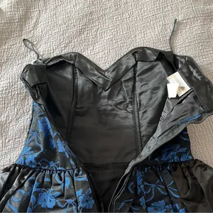 Gunne Sax Jessica Mc Clintock bust black / blue dress size 6 thumbnail 9