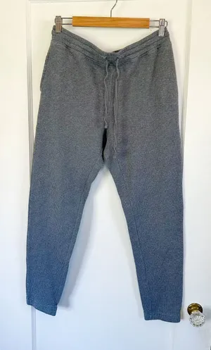 TNA | Aritzia Knit Waffle Drawstring Jogger Sweatpants in Grey‎ size Large thumbnail 1