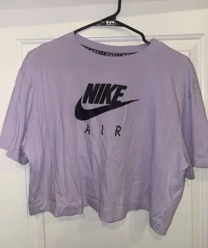 Lavender Nike air cropped tee thumbnail 1