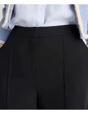 J. Crew Womens Black High Rise Crepe Trouser Dress Pant 6 New With Tags Bk631 thumbnail 7