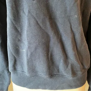 Sandro Paris Navy Velvet Chevron Hooded Sweatshirt Hoodie Small thumbnail 10
