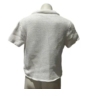 Free People Polo Top Womens L White Button Front Collared Beach Boho thumbnail 2