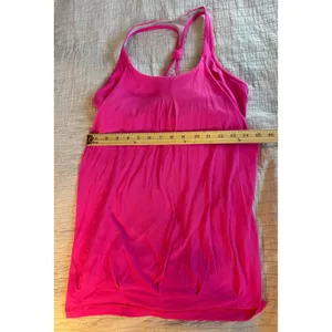 Lululemon Racerback Tank Top Built-in Shelf Bra Pink Yoga Gym Athletic Top thumbnail 2
