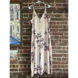 Free People Dream Big Pale Pink Floral Jumpsuit Wide Leg Size Small thumbnail 4