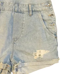 Denim Jeans Distressed Shortalls Overalls SZ 4 Shorts Casual Streetwear 90s Y2K thumbnail 4