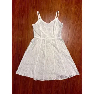 Forever 21 Y2K White Floral Lace Fit & Flare Dress Womens S Romantic Cottagecore thumbnail 3