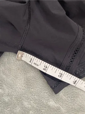 Lululemon Hotty Hot High Rise lined shorts 3.5” lace trim Black Athletic gym 0 thumbnail 11