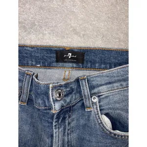 7 For All‎ Mankind Jeans Womens 26 Blue High Waist Slim Kick Destroyed Raw Hem thumbnail 3