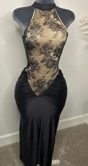 Lace Classy dress Black thumbnail 1