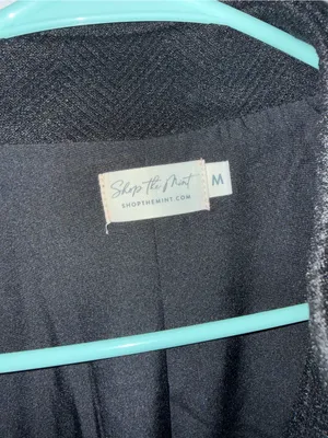 New Mint Julep Boutique Black Women's Zip-Front Coat thumbnail 2