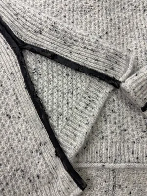 C by Bloomingdale's Women's Cashmere Turtleneck Sweater Gray Speckled Size S thumbnail 7