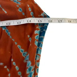 YFB Young Fabulous & Broke Sleeveless Rust‎ Orange & Blue Maxi Dress Med Tie Dye thumbnail 10