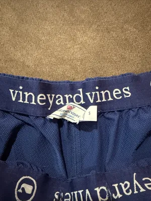 Vineyard Vines Women's Navy Athletic Shorts with Logo Waistband thumbnail 2