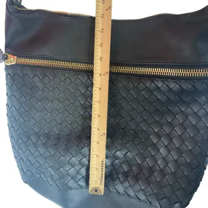 Madison West Black Vegan Leather Shoulder Bag thumbnail 8